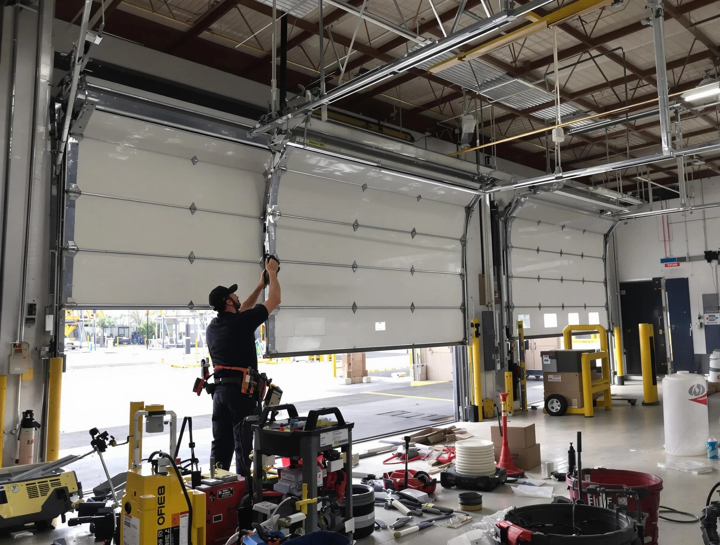 Collier Garage Door Repair technician performing commercial garage door repair in Collier
