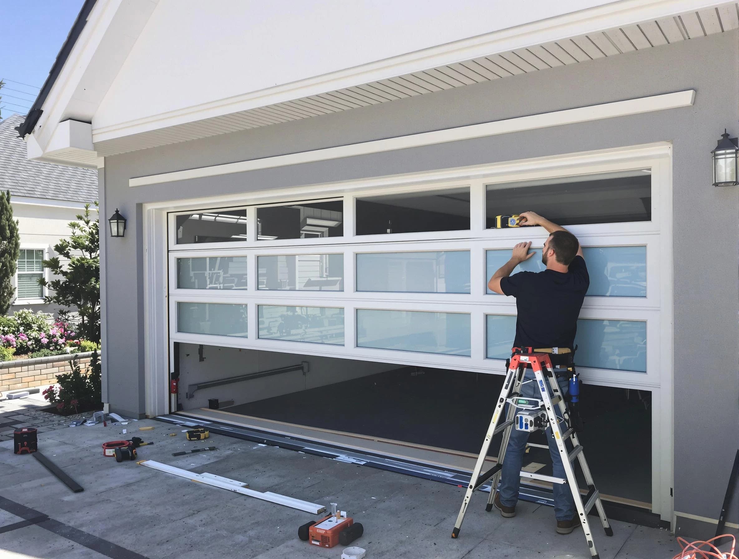 Collier Garage Door Repair team performing garage door replacement in Collier