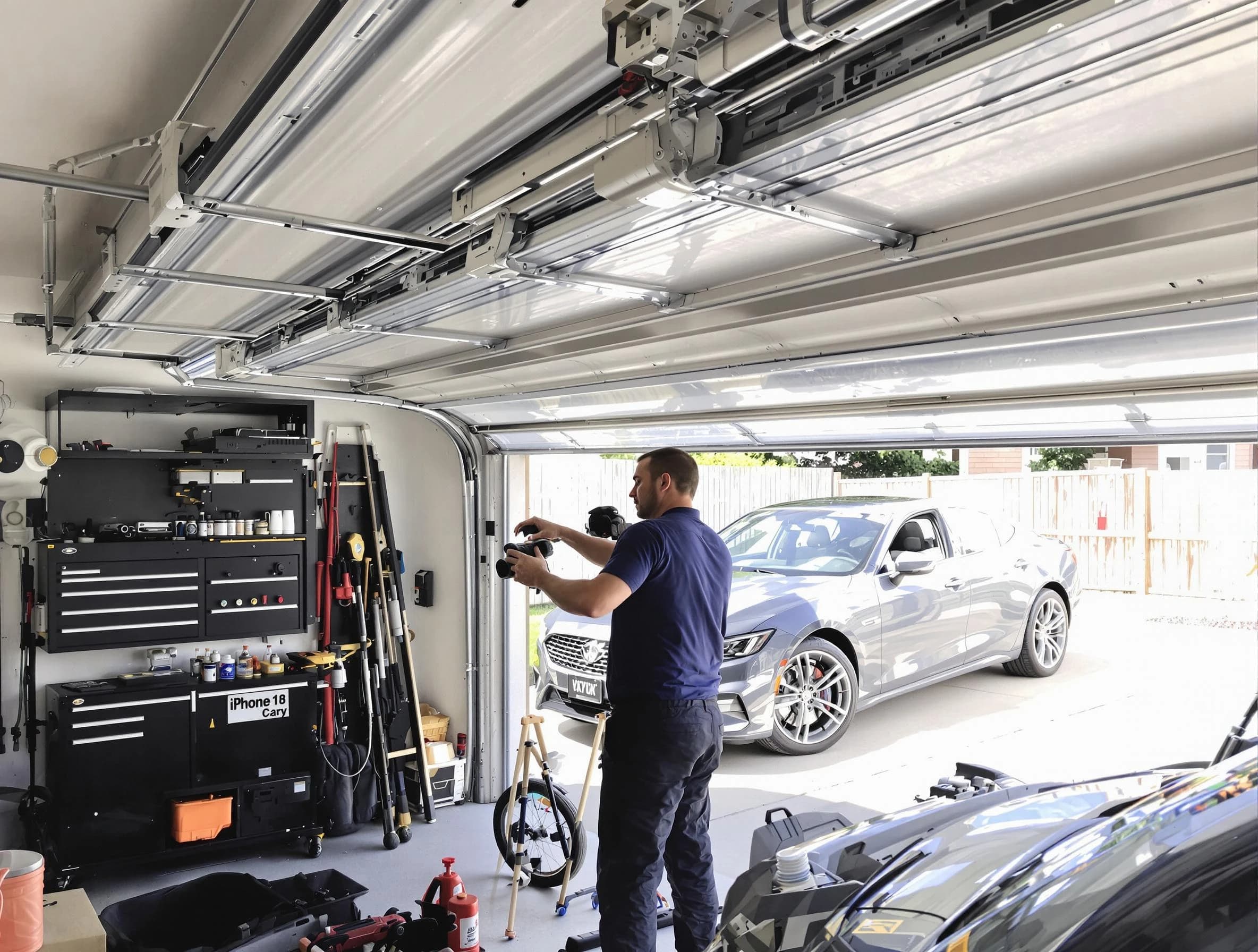 Collier Garage Door Repair technician fixing noisy garage door in Collier