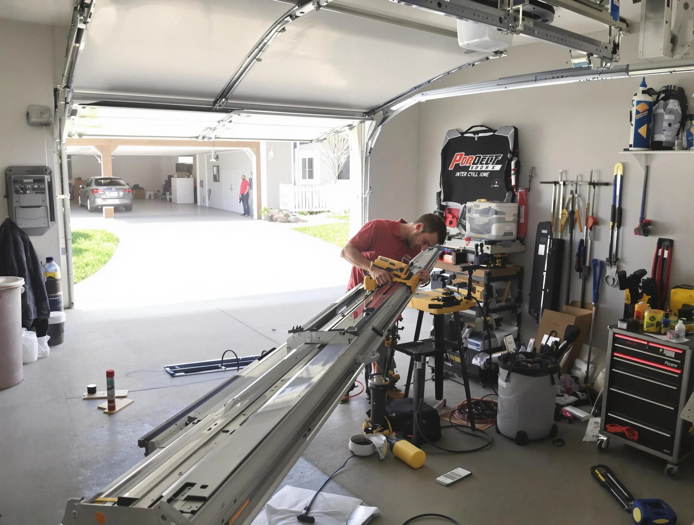 Collier Garage Door Repair expert performing track repair in Collier
