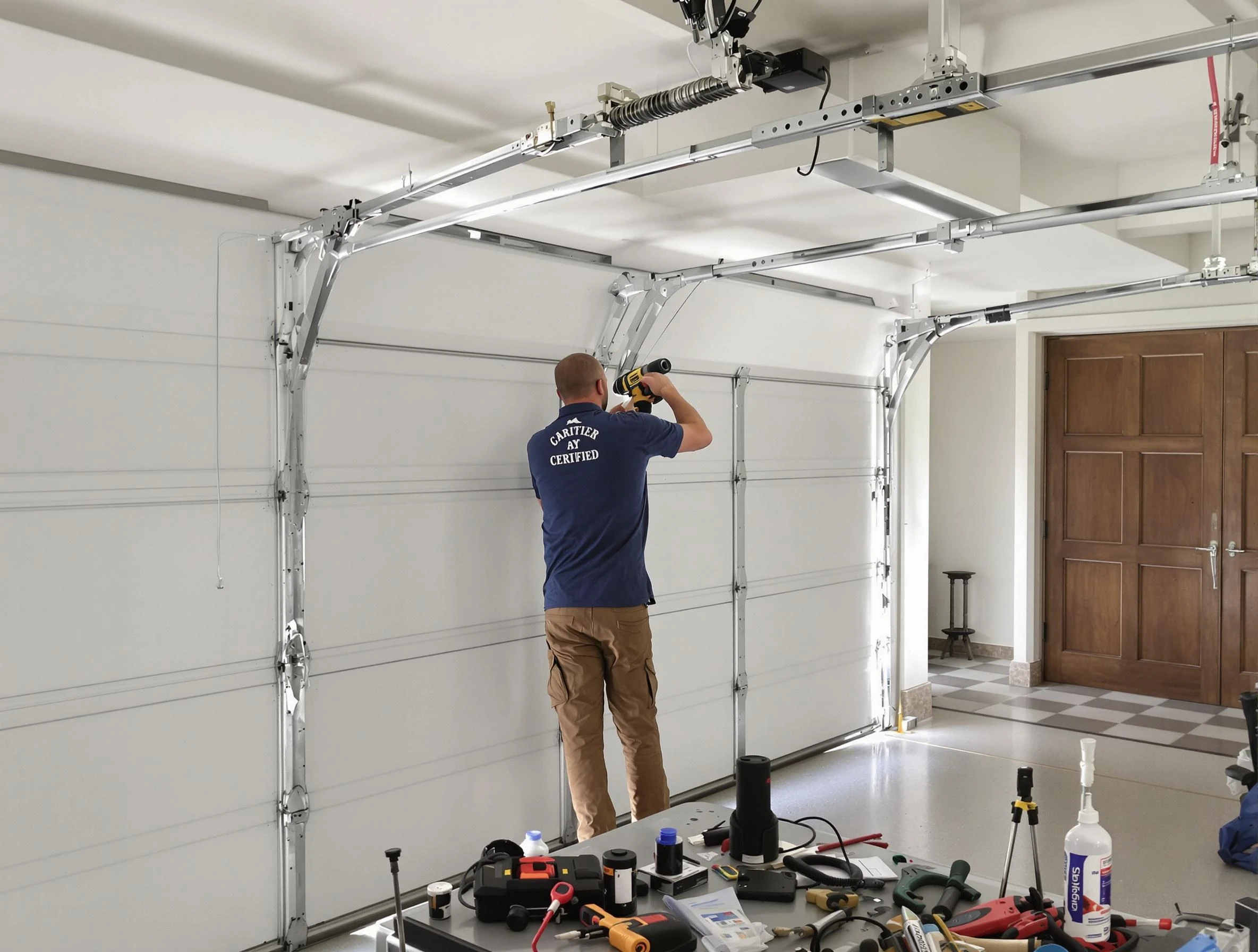 Collier Garage Door Repair certified technician performing precision garage door repair in Collier
