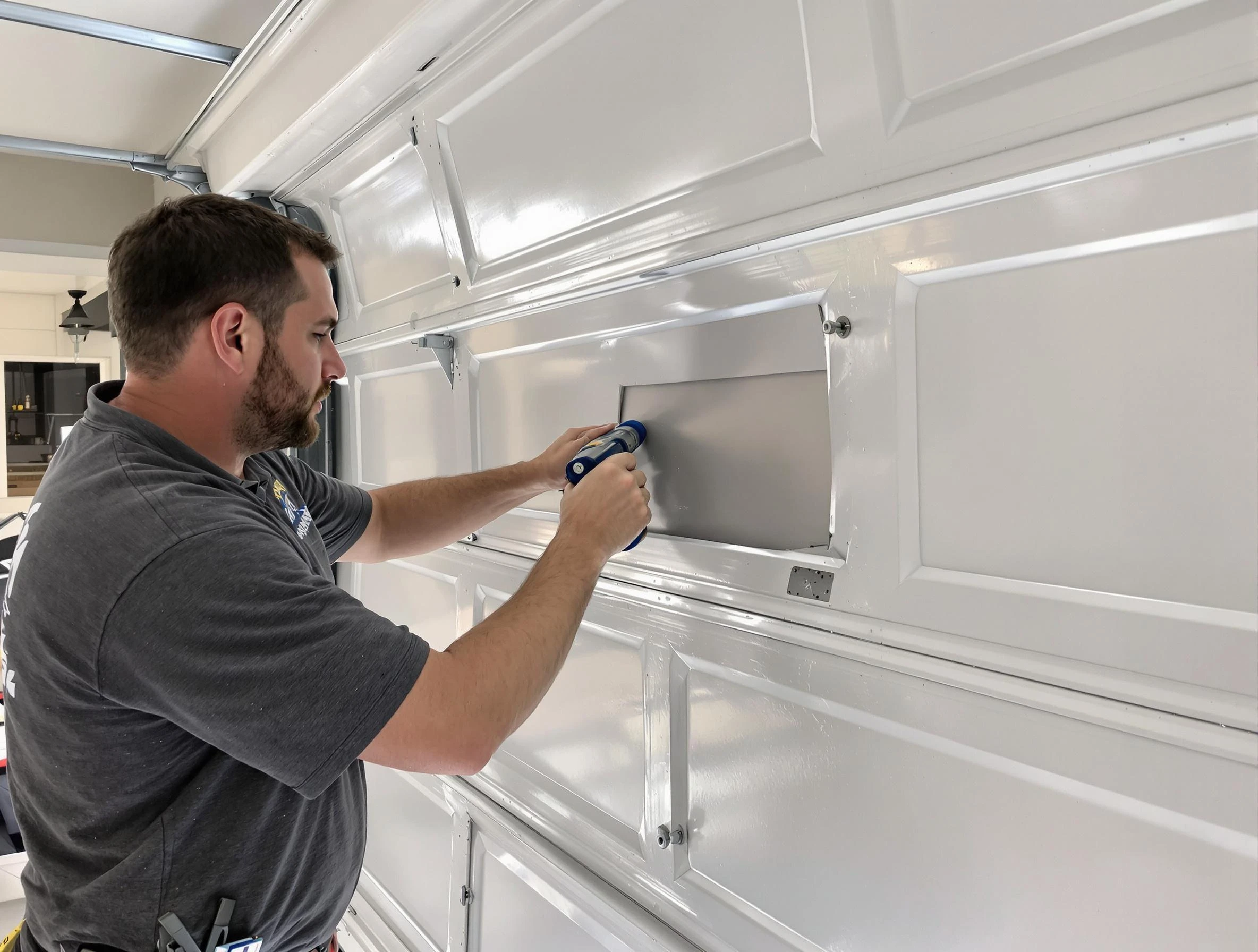 Garage door panel repair by Collier Garage Door Repair in Collier